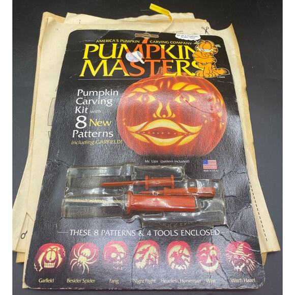 Vintage Pumpkin Masters Carving Kit Pattern Book  Patterns Halloween - Picture 1 of 6
